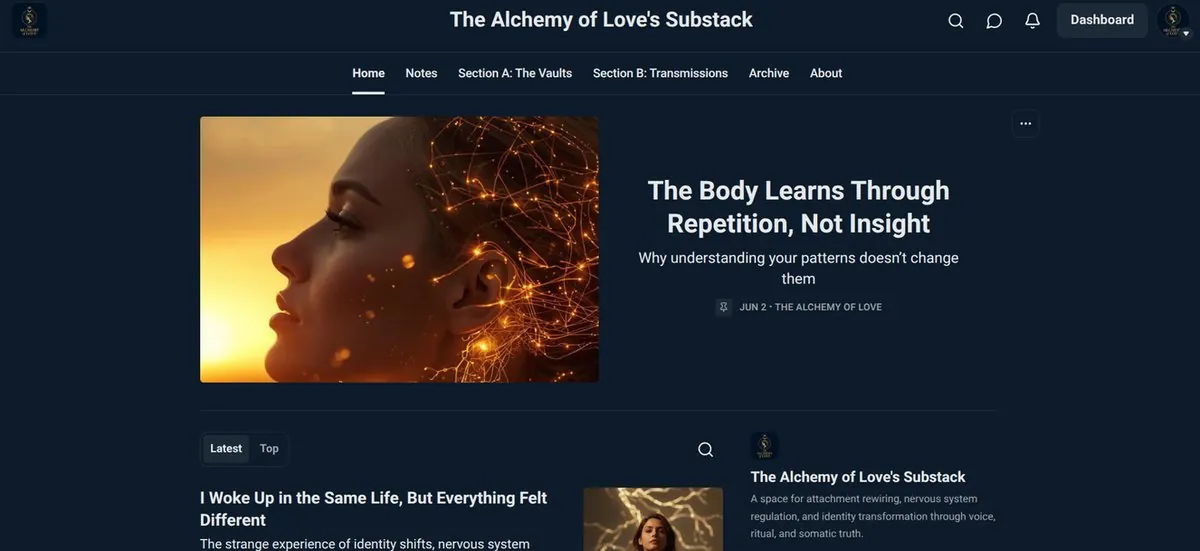 The Alchemy of Love's Substack publication