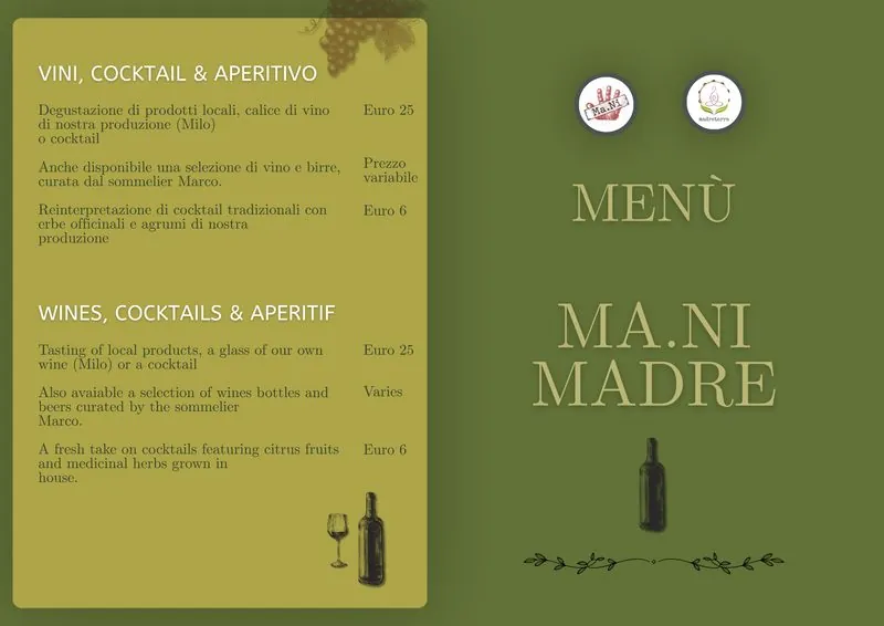 Ma.Ni Madre menu